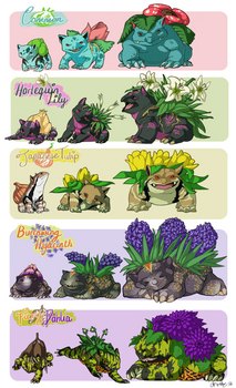 Bulbasaur Family Variants