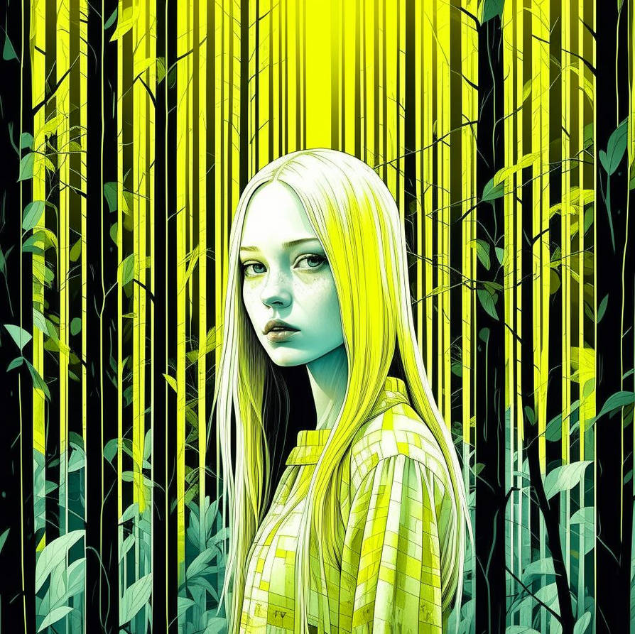 Lime girl in forest by Zerref123 on DeviantArt