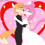 Kissing On The Bride(Art by CottonCatTailToony)