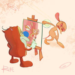 Stimpy's painting