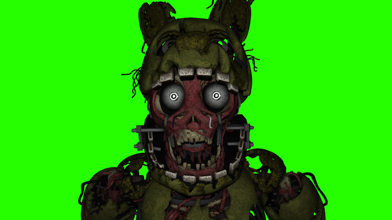 Springtrap Death Screen green screen springtrap jumpscare by springtrapTH on DeviantArt