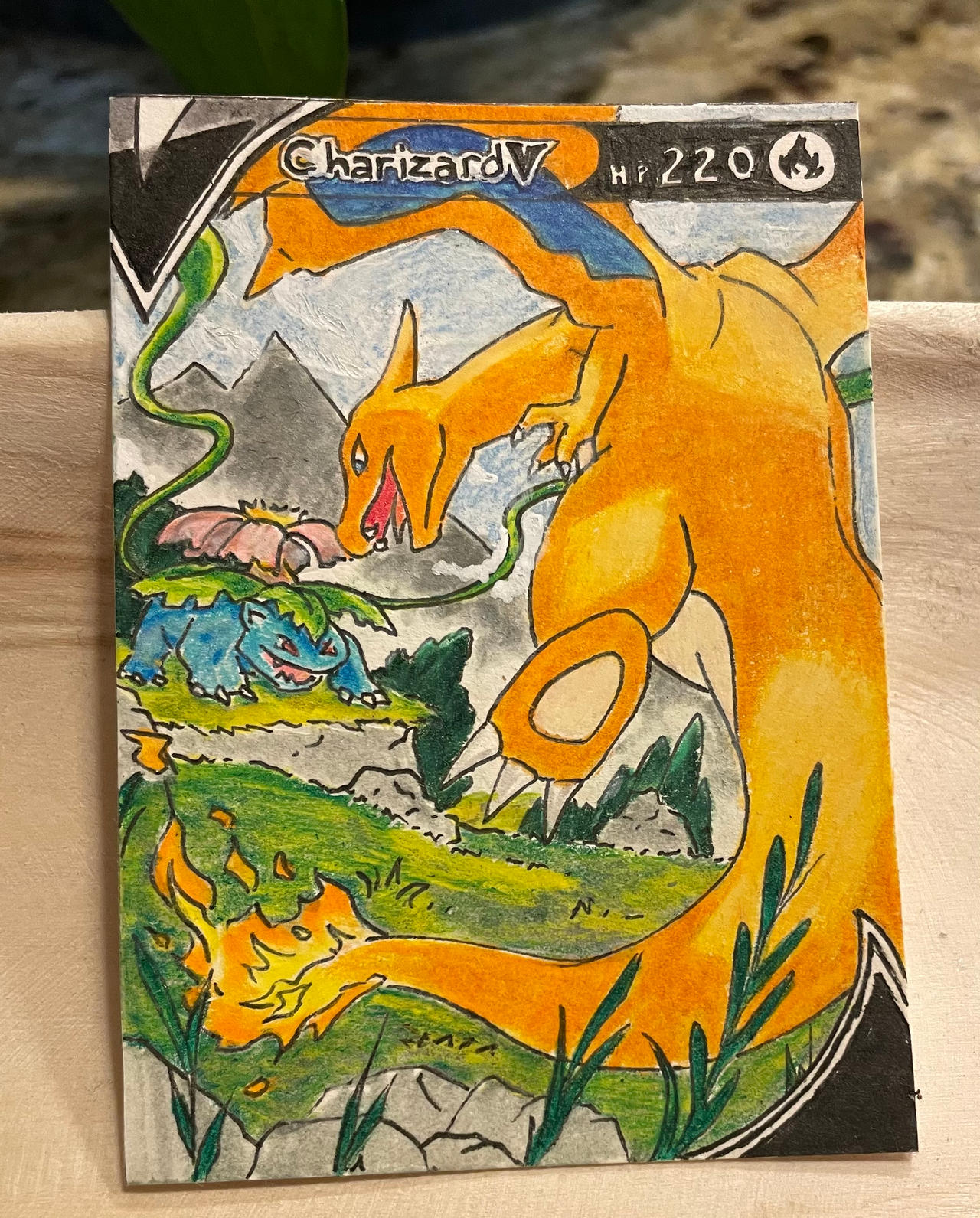 how to draw charizard pokemon card DRAWING Charizard POKEMON Art