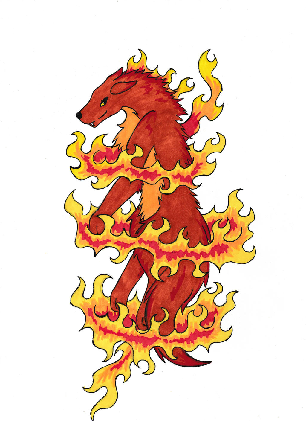 Elemental Wolves Fire elemental wolf collection - fire by BlackThorn94 on DeviantArt