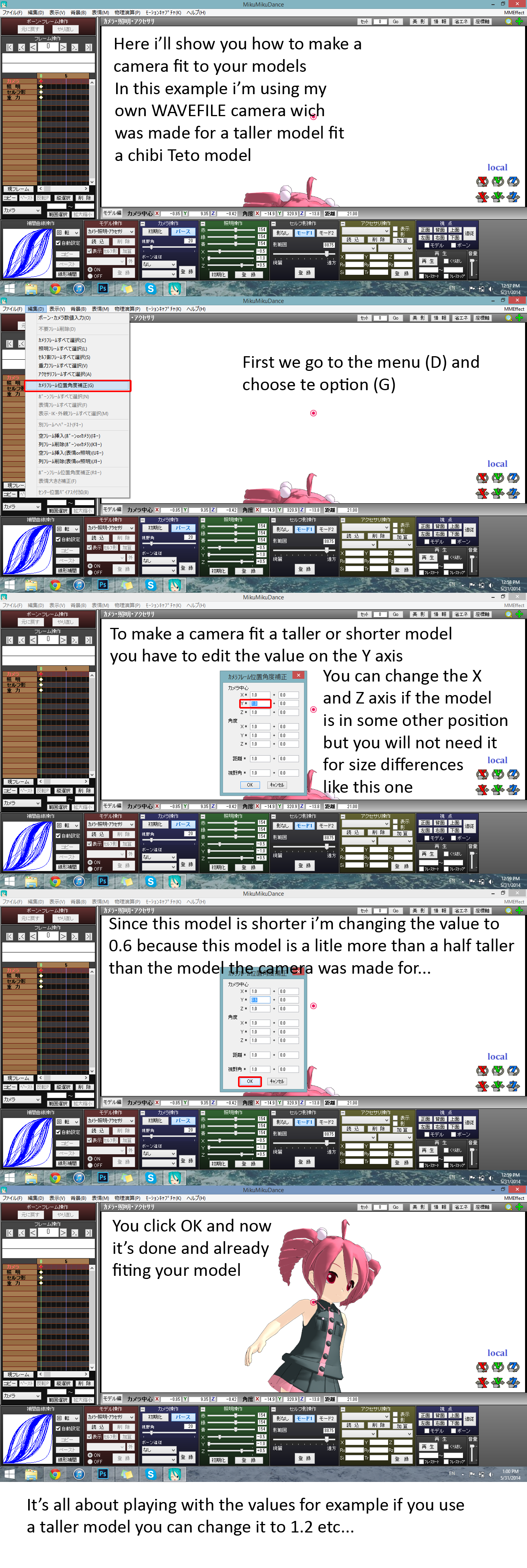 MMD Making a camera motion fit your model