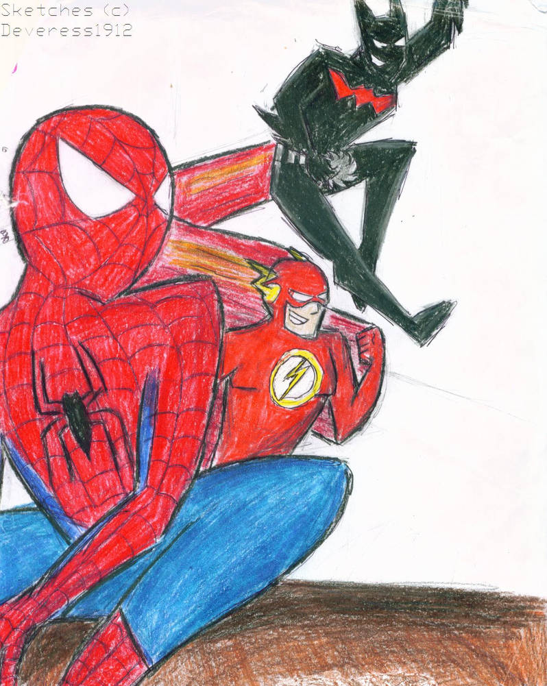 Spiderman, Batman, Flash by deveress1912 on DeviantArt