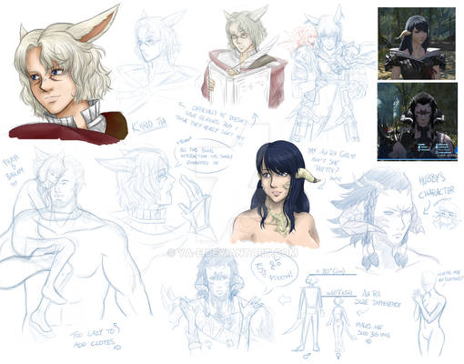 Final Fantasy XIV - SKETCH DUMP #4