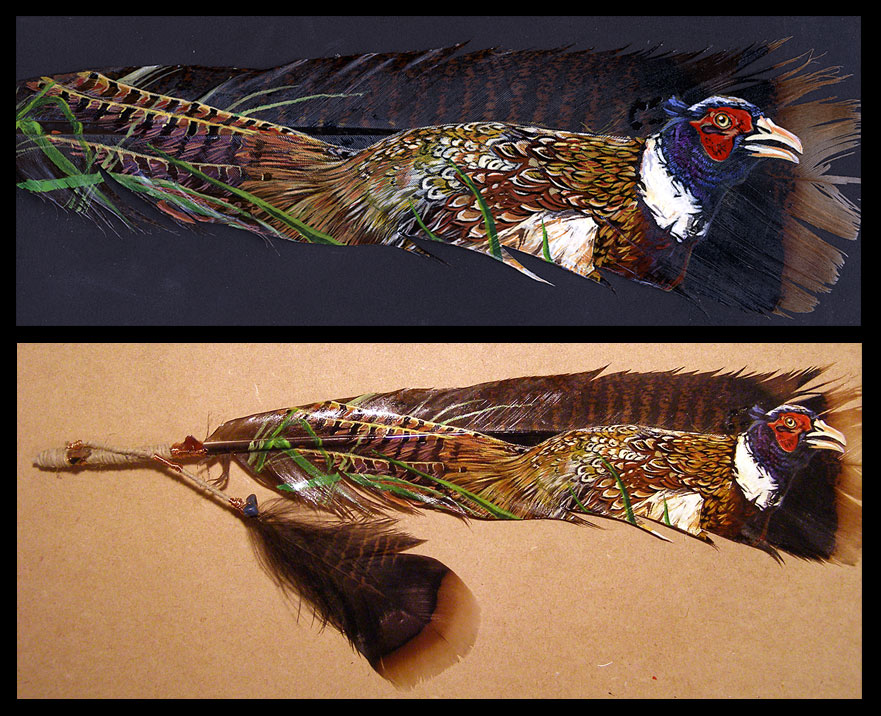 Pheasant Feather Painting