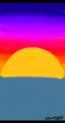 quick sunset sketch using phone apps