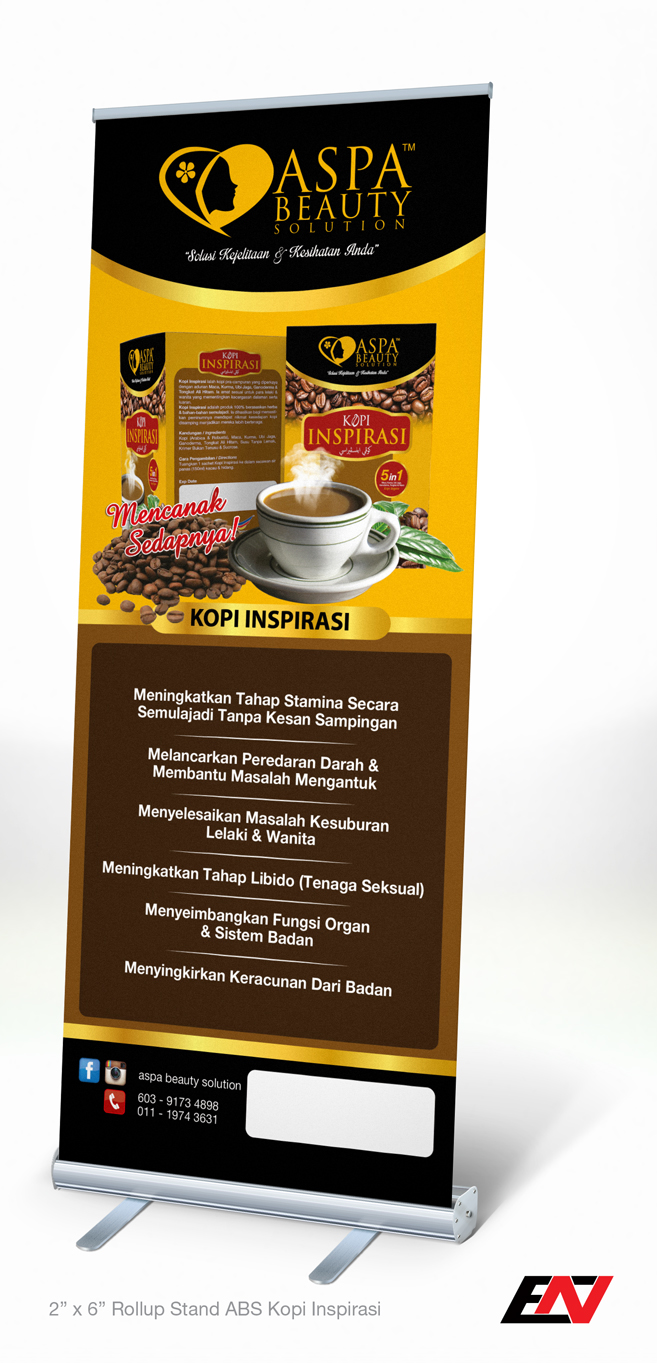 Rollup Stand ABS Kopi Inspirasi