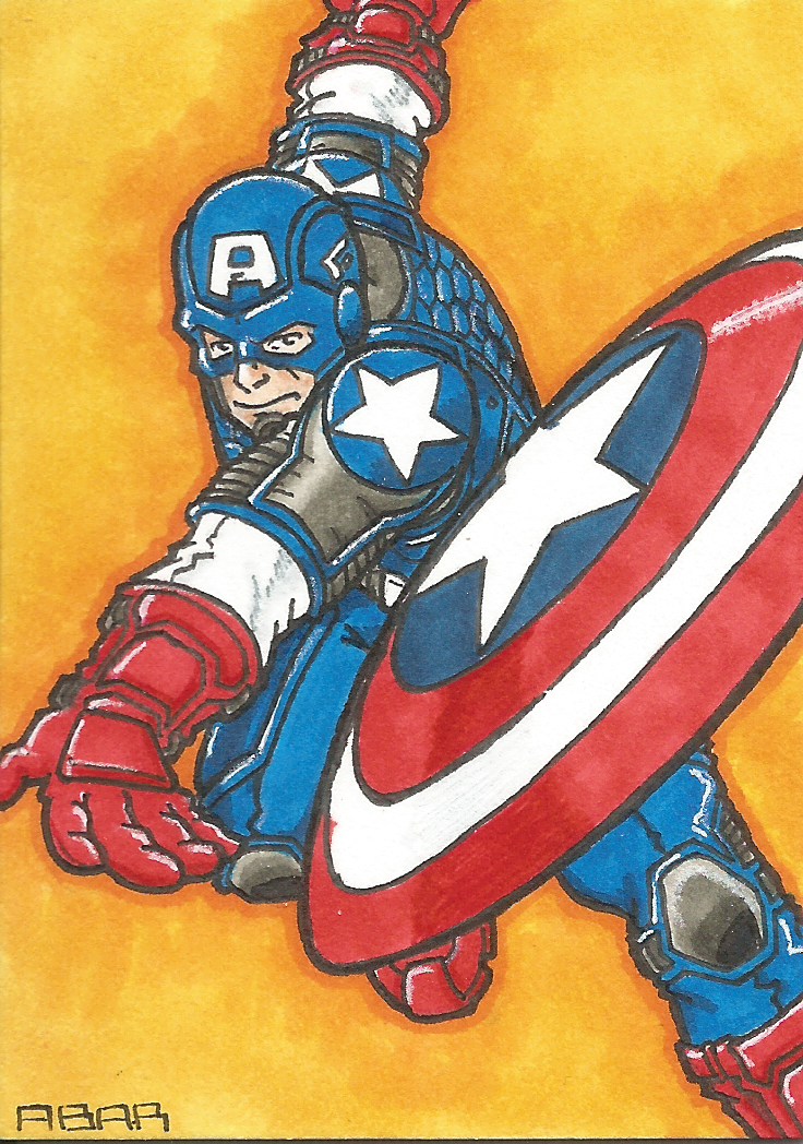 Captain America Sketch Card