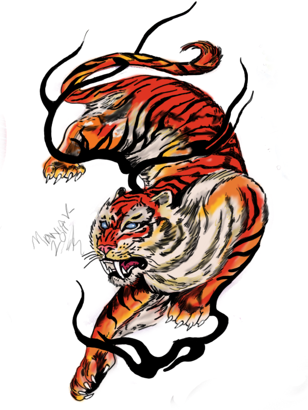 Tribal Tiger Tattoo by Maniakuk on DeviantArt Tribal Tiger Tattoo by Maniakuk on DeviantArt