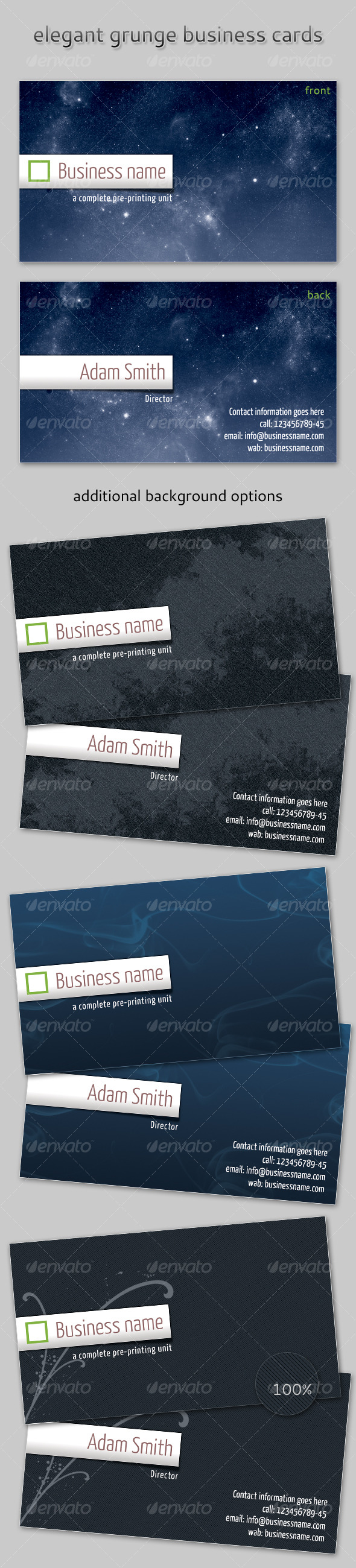 Elegant Grunge Business Card