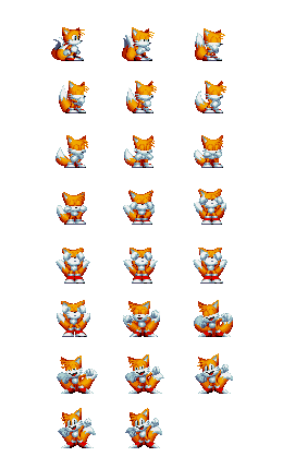 Tails Sprite Sheet Transparent, HD Png Download , Transparent Png Image -  PNGitem