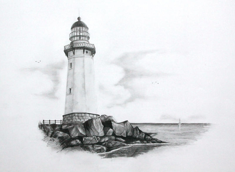 Lighthouse drawing by marbak71 on DeviantArt