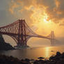 'Bridge at sunset'