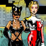 Halle Berry Catwoman and Sharon Stone Harley Quinn