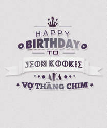 TYPOGRAPHY - HPBD My Kookie