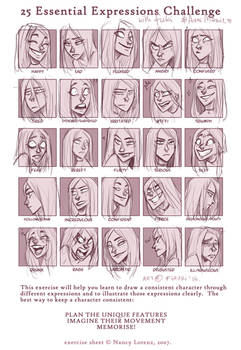 expression sheet - Anne Marie
