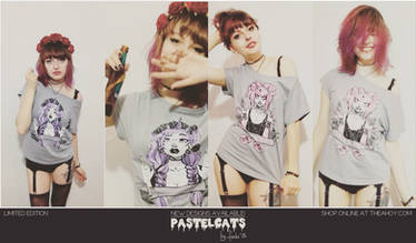 PASTELCATS - new tshirt designs