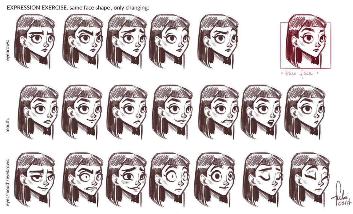 Expressions exercise by Fukari on DeviantArt