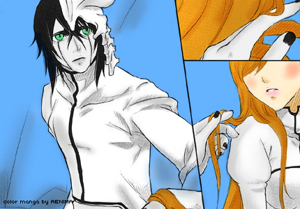 Ulquiorra/Orihime color manga.