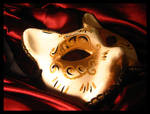 mask in red satin by lisadanimer