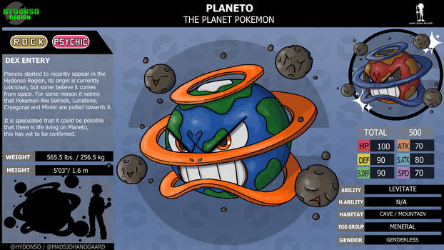 Hydonso: Planeto The Planet Pokemon