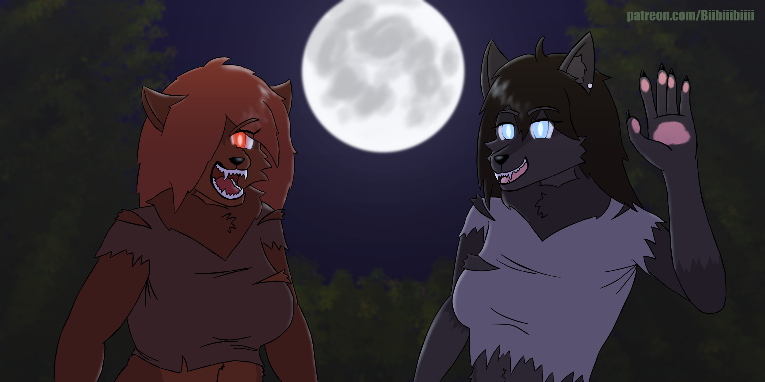 Two Wolves by Biibiiibiiii on DeviantArt