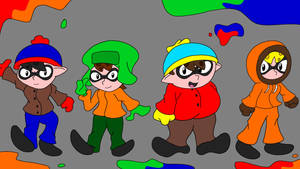 Stan, Kyle, Cartman And Kenny (Splatoon Style)