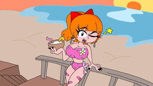 Kyoko In Swimsuit At The Beach