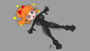 Struggling With Latex Bodysuit Scene 5