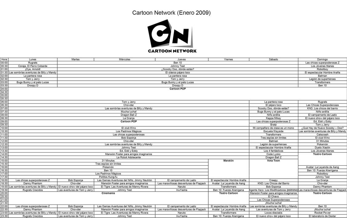 Cartoon Network LA Grilla de Programacion #1 by Tomy2005 on DeviantArt
