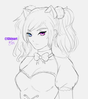 Black cat dva sketch