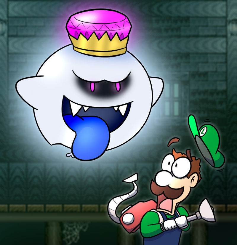 Luigi and King Boo by ChocEnd on DeviantArt