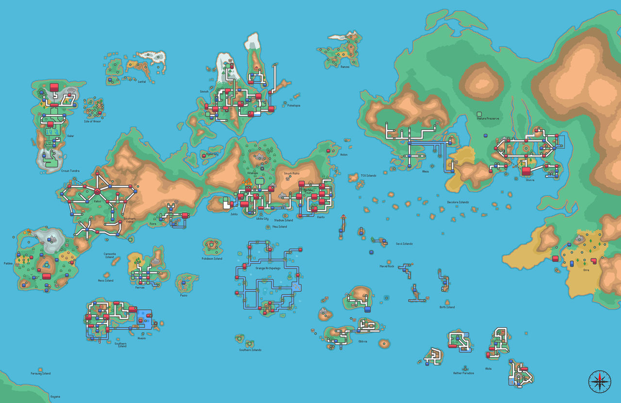 Pokemon World Map by duskl1ghtness on DeviantArt
