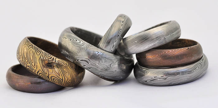 New forged rings from damask