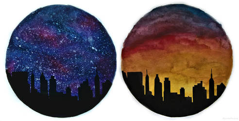 Galaxy and Sunset City