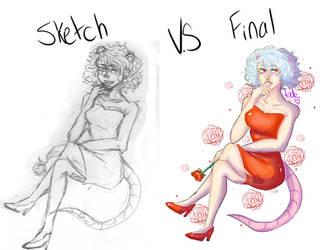 Sketch V.S Final Ft Instagram Oc Emoji Challange