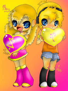 Chibi Ray and Len