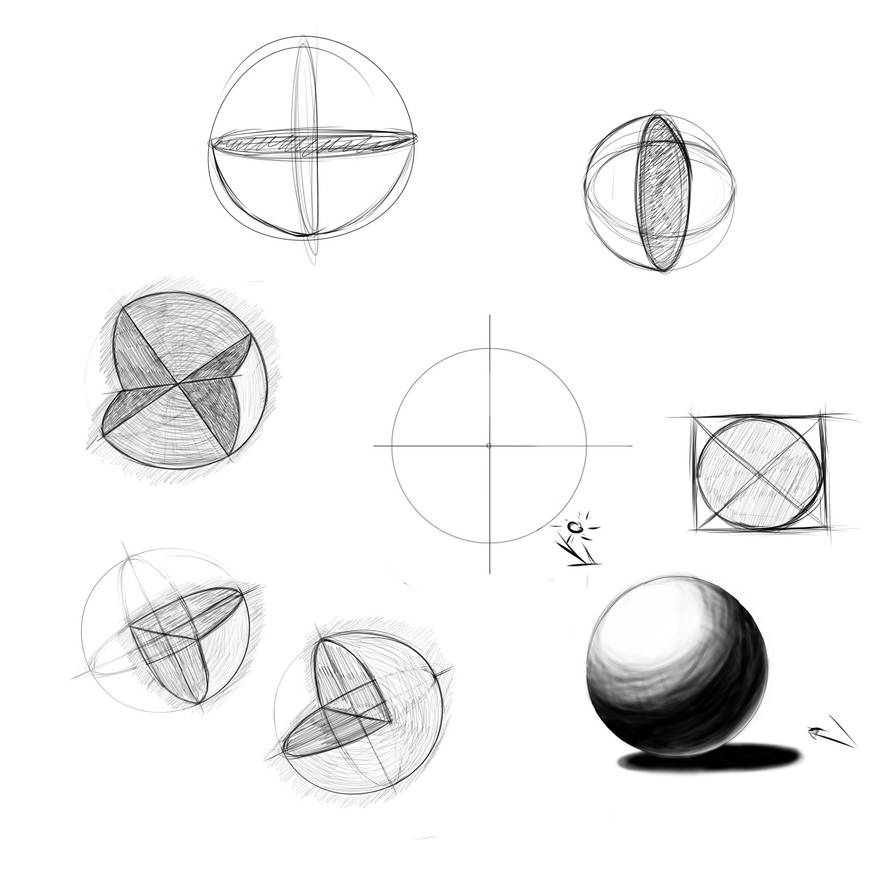 Practice of spheres in digital by ShizMon on DeviantArt