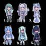 [OPEN] 5/6 chibi set price adopt batch 23