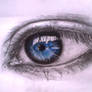 an eye by pencil charcoal pencilcolored pencils