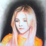 drawing of ChloeGraceMoretz by colored pencils