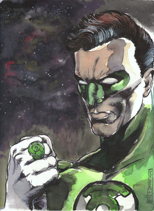 Green Lantern Watercolor 01