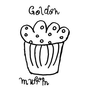 Golden muffin icon