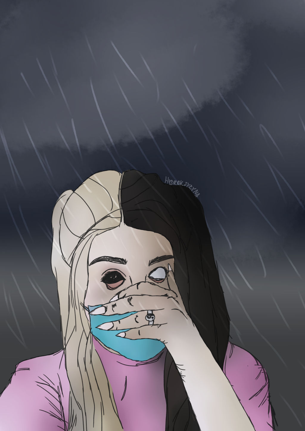 Half Black Half White Hair Girl By Chodniksyzyna On Deviantart Half Black Half White Hair Girl By Chodniksyzyna On Deviantart