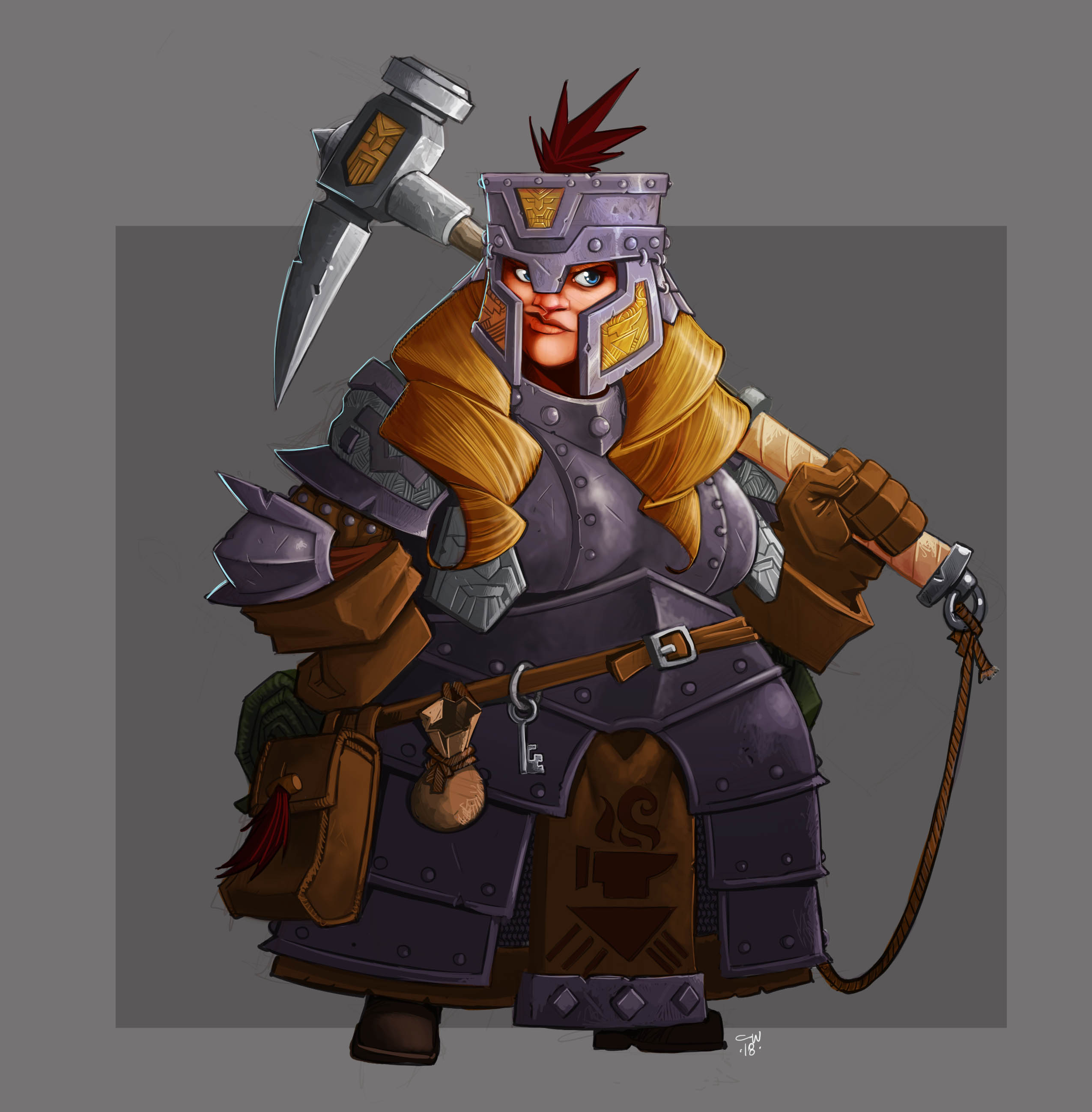 Dwarf Warrior Again... In Color