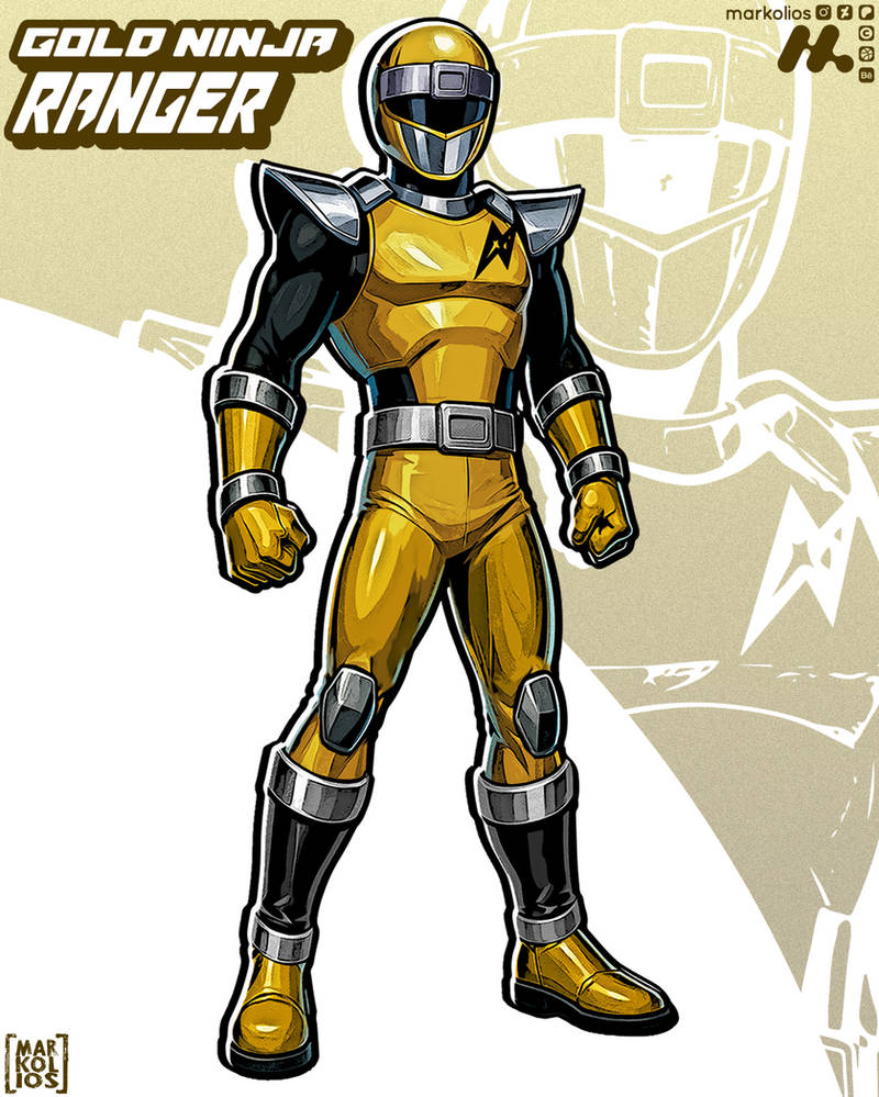 Ninja Ranger Render Deviantart (oc)Gold Ninja Ranger by markolios on DeviantArt