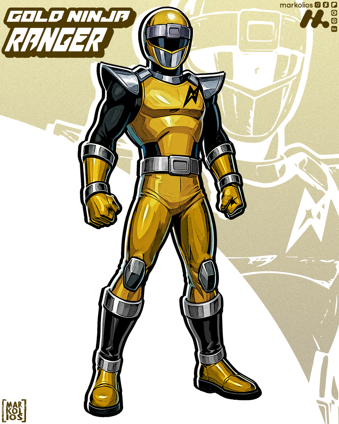 (oc)Gold Ninja Ranger by markolios on DeviantArt