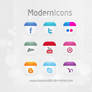 Modern Icons Set | Social Icons FREE PSD